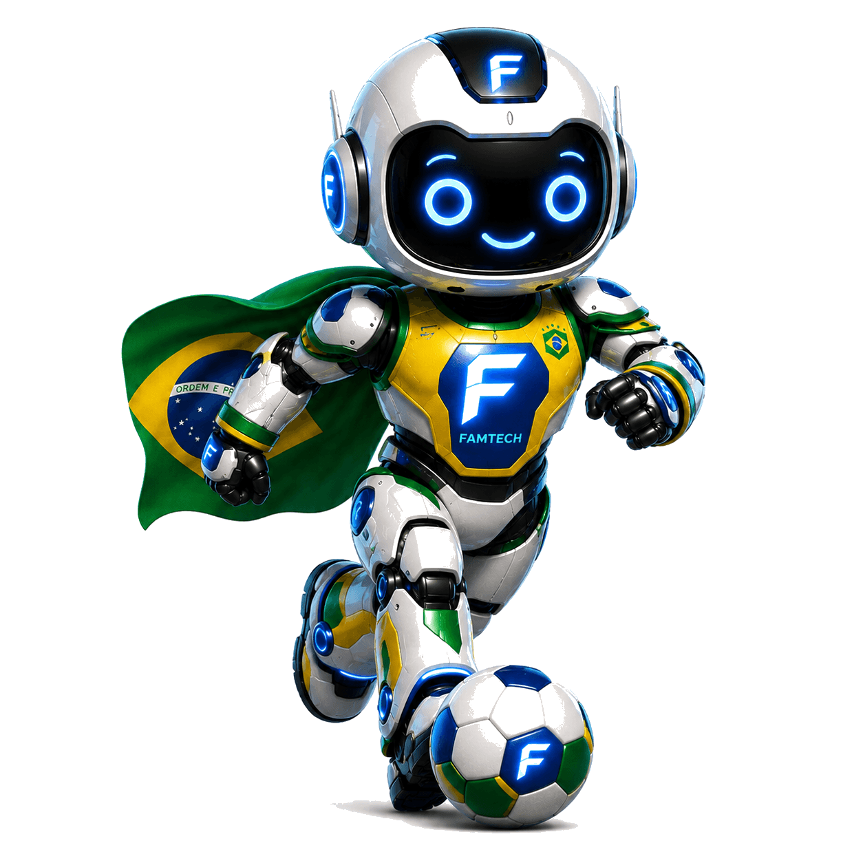 Mascote do FAMBOLÃO com bola