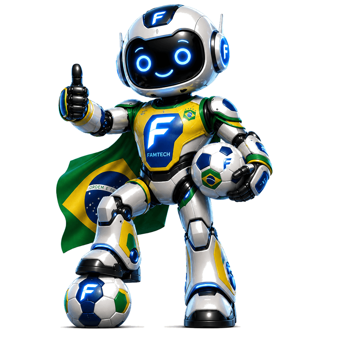 Mascote compartilhando o FAMBOLÃO